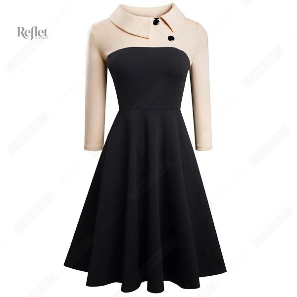 Élégante robe années 40 au style cabaret classique