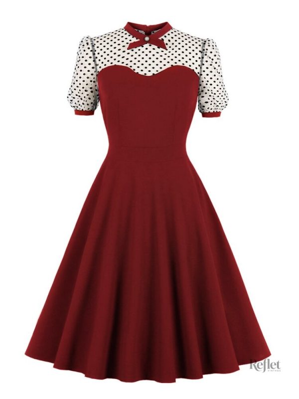 Robe d'été à l'allure rétro, motif champêtre