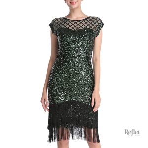Robe cérémonie style années 20, élégance vintage