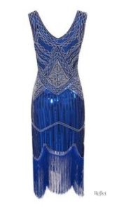 Robe élégante style années 30 en satin