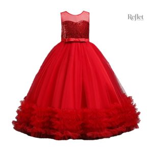 Robe en tulle pour cérémonie enfant