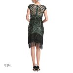 Robe cérémonie vintage en tissu fluide, hommage aux années 20