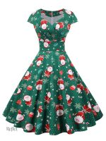 Robe vintage des années 50 à motifs floraux