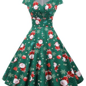 Robe vintage des années 50 à motifs floraux