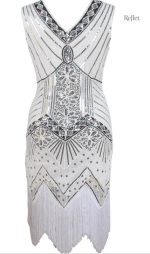 Robe années 30 au style Charleston glamour