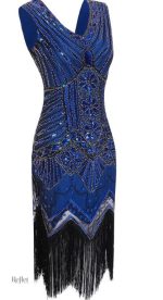 Robe années 30 classique avec détails raffinés