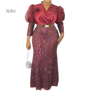 Robe vintage années 20 pour femme, design chaleureux et sophistiqué