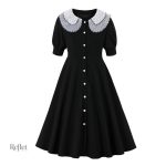 Robe chemise style années 50 avec un design rétro élégant