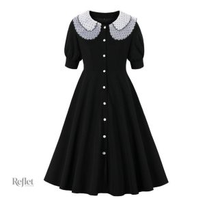 Robe chemise style années 50 avec un design rétro élégant