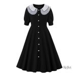 Robe féminine d'inspiration vintage des années 50, look chic