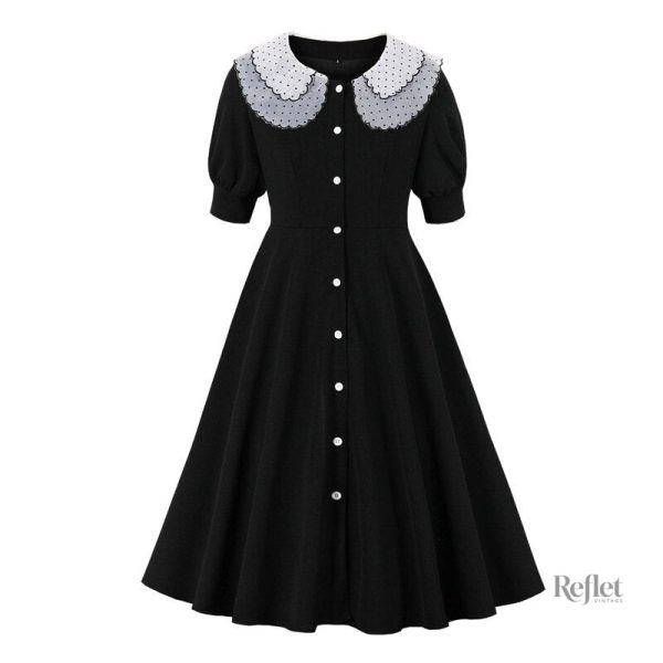 Robe féminine d'inspiration vintage des années 50, look chic