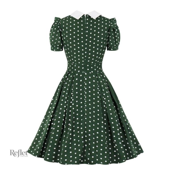 Robe années 40, silhouette vintage inspirée des chemises