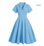 Robe chemise vintage style années 70