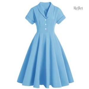 Robe chemise vintage style années 70