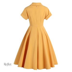 Robe chemise à manches longues rétro