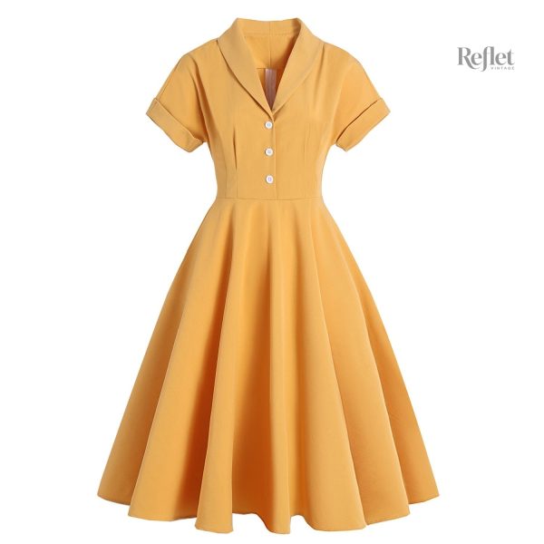 Robe années 70 à pois classiques