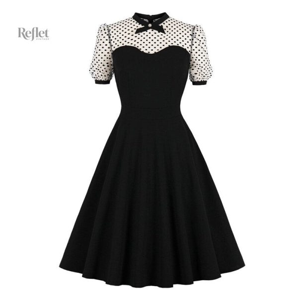 Robe élégante années 40, design classique et intemporel