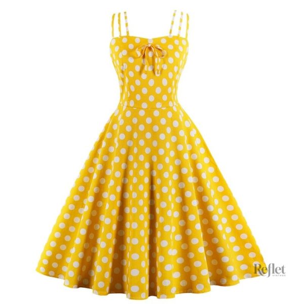 Robe à pois années 50, look glamour intemporel