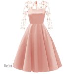 Robe à manches courtes années 40
