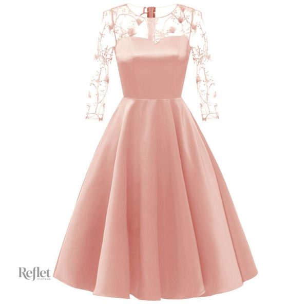 Robe à manches courtes années 40