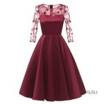 Robe avec jupe évasée années 40