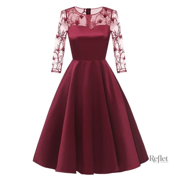 Robe avec jupe évasée années 40