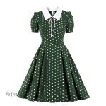 Robe années 40 avec motifs classiques