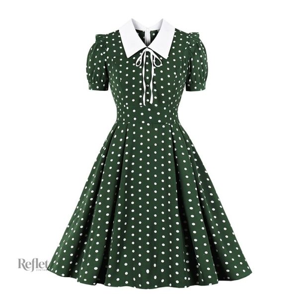 Robe années 40 avec motifs classiques