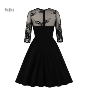 Robe rétro des années 40 avec imprimé élégant