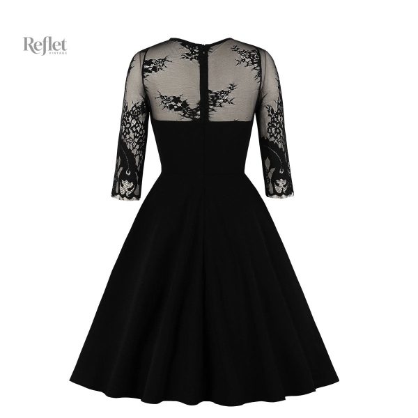 Robe rétro des années 40 avec imprimé élégant