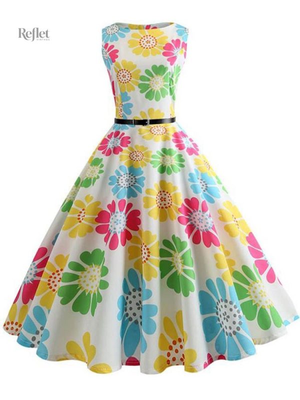 Cocktail dress inspiration années 50 en tissu fluide