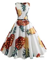 Robe de soirée années 50, coupée au niveau des genoux