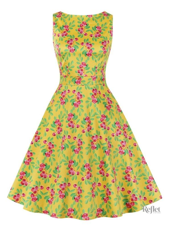Robe rétro avec jupes évasées des années 50