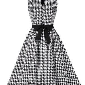 Robe années 50 à coupe rétro, élégante et vintage