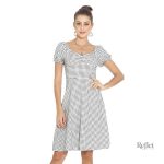 Robe courte imprimée des années 40