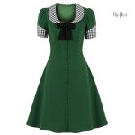Robe courte vintage années 50, style rétro