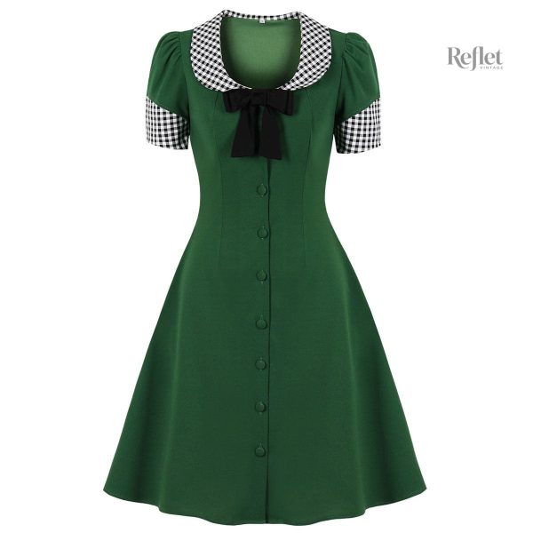 robe-courte-annee-50-1 Robe courte vintage années 50, style rétro