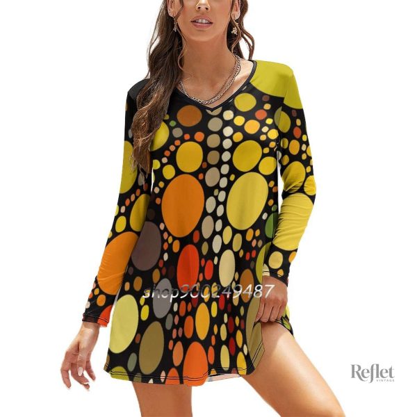 Mode rétro, robe courte années 70