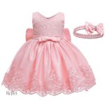 Robe de Fête Courts pour Fille en Bleu
