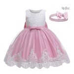 Robe Bleue Élégante pour Petite Fille