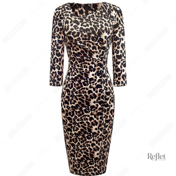Robe élégante style année 30, coupe ajustée et chic