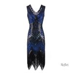 Robe noire stylisée, influencée par les années 30