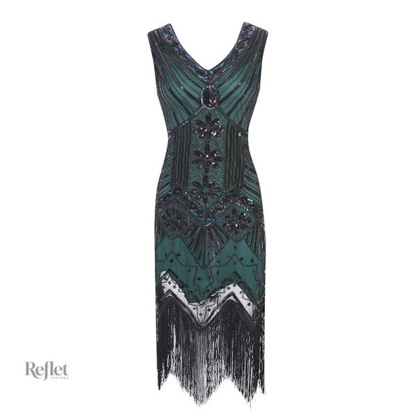 Robe crayon noir, design vintage inspiré des années 30
