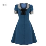 Robe estivale année 50, couleurs pastel