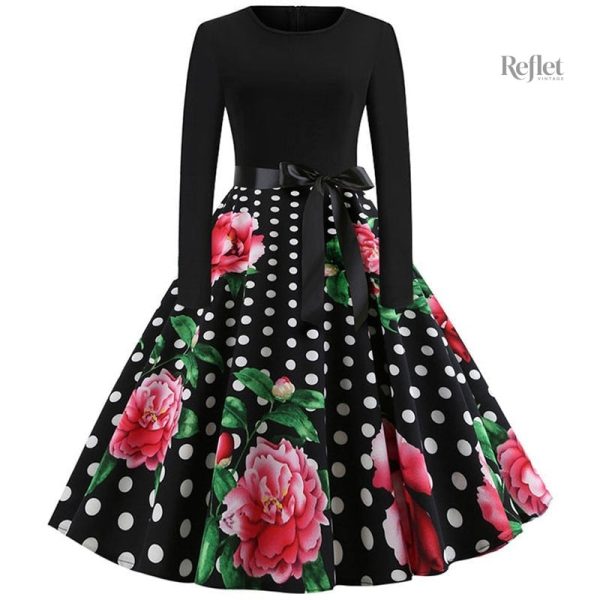 Robe de bal à volants, look années 60