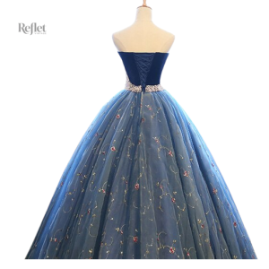Robe de bal longue pour femme, style princesse romantique