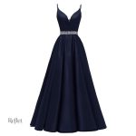 Robe de bal longue princesse bleu