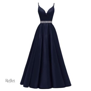 Robe de bal longue princesse bleu