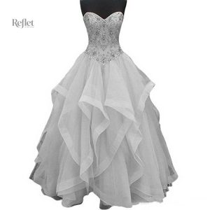 Robe de bal princesse à paillettes scintillantes