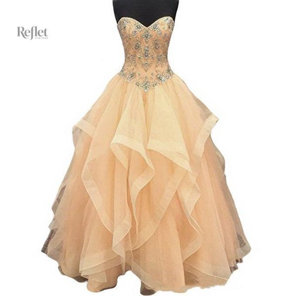 Robe de bal mode avec corsage ajusté